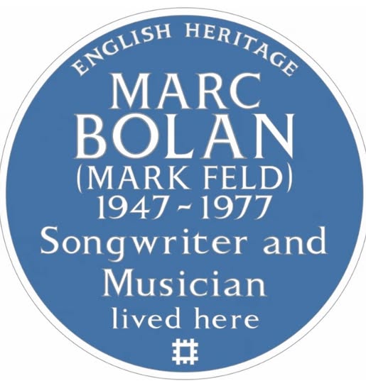 Marc Bolan English Heritage Blue Plaque